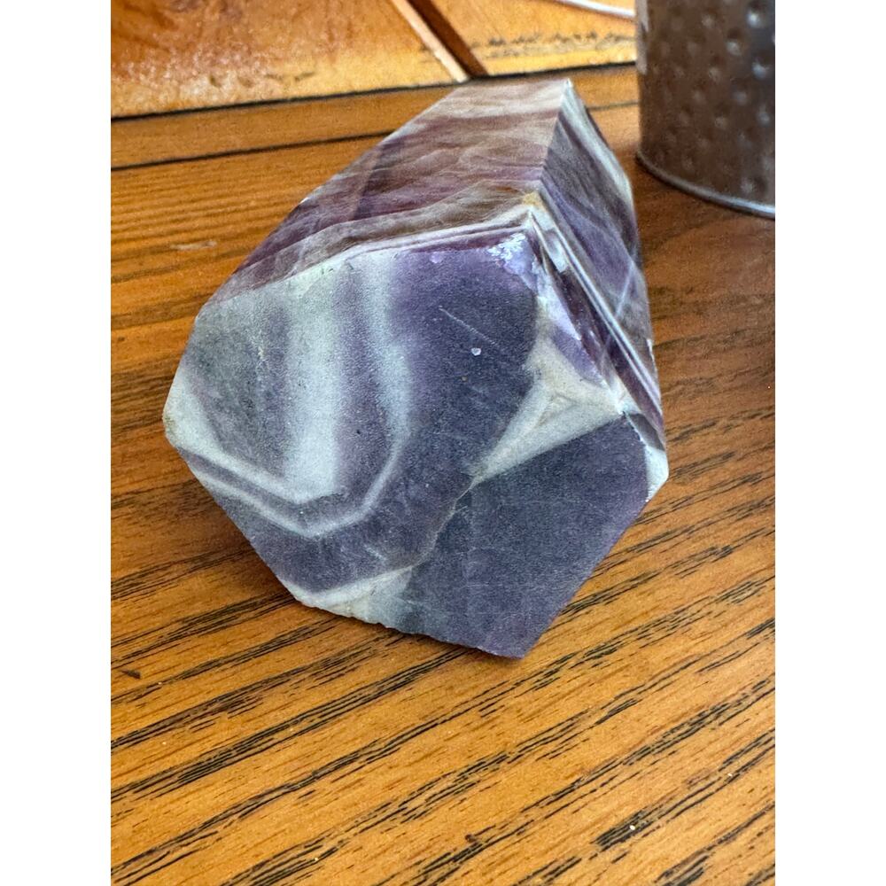 Chevron Amethyst Crystal Tower Polished Point 6–7 Inch - Picture 10 of 12